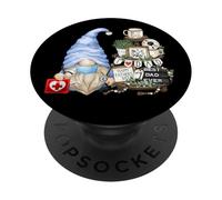 Nurse GNOME for Best Dad Nursing Doctor Funny Fathers Day PopSockets PopGrip Adhésif