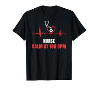 Nurse Heartbeat Infirmière Drôle Battement De Coeur Calme T-Shirt