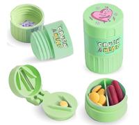 Nurse Is Love 3 en 1 - Ecrase Cachet + Coupe Comprimé + Pillulier | Coupe Medicaments + Pillulier Voyage + Ecraseur | Compact Idéal pour Pochette, Trousse de Secours | Accessoires Infirmière | Vert