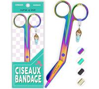 Nurse is Love Ciseaux infirmier, Ciseaux pour Bandage Medical | Lames Aiguisées a Bout Rond Idéal pour Coupe Pansement Compressif | Infirmiere Accessoires | Motifs exclusifs et Uniques