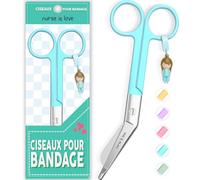 Nurse is Love Ciseaux infirmier, Ciseaux pour Bandage Medical | Lames Aiguisées a Bout Rond Idéal pour Coupe Pansement Compressif | Infirmiere Accessoires | Motifs exclusifs et Uniques