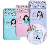 Nurse is Love Set 3 pcs - Pochette Aqua pour Blouse avec Porte-Stylo, Badge, Ciseaux Accessoire Personnalisé pour Aide-Soignante