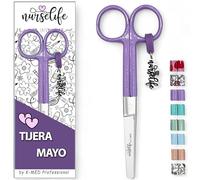 Nurse Life Ciseaux d'infirmière à pointe droite - Idéal pour porte-ciseaux infirmière en détresse - Pointe ronde professionnelle - Premiers secours - Ciseaux Mayo Infirmière (Lilas)