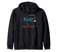 Nurse Life Heartbeat Lifeline Sweat à Capuche