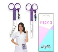 Nurse Life Lot de 2 ciseaux d'infirmière Mayo + bec canard - Pointe Rome | Pour poche et porte-| Infirmière en difficulté, pointe ronde professionnelle, premiers secours - I love it - Acier brossé