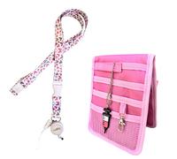 Nurse Life Pack Max 3 | Organiseur de poche + lanyard + extensible | I love it | Cadeau infirmière professionnelle, premiers secours, bandage rose foncé