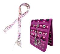 Nurse Life Pack Max 3 | Organiseur de poche + lanyard + extensible | I love it | Cadeau infirmière professionnelle, premiers secours, bandage (chiens violets)