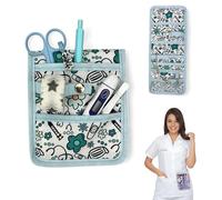 Nurse Life Protège-poches | Tous ne sont pas pareils | Organisateur de poche infirmière | Cadeau d'infirmière original pour ranger des ciseaux et accessoires (vert d'eau fleurs)