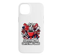 Nurse Life Surviving on Coffee and Chaos ER Coque pour iPhone 14 Plus
