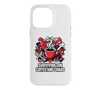 Nurse Life Surviving on Coffee and Chaos ER Coque pour iPhone 14 Pro Max
