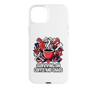 Nurse Life Surviving on Coffee and Chaos ER Coque pour iPhone 15 Plus