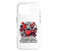 Nurse Life Surviving on Coffee and Chaos ER Coque pour iPhone 16 Pro