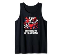 Nurse Life Surviving on Coffee and Chaos ER Débardeur