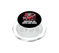 Nurse Life Surviving on Coffee and Chaos ER PopSockets PopGrip pour MagSafe