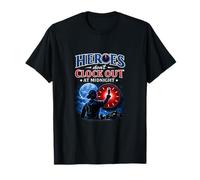 Nurse Night Shift Heroes Don't Clock Out at Midnight T-Shirt