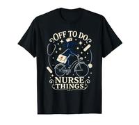 Nurse Off to Do Nurse Things Funny Teckel Vélo T-Shirt Graphique avec Valeur
