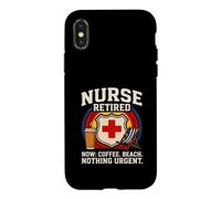 Nurse Retired Now Coffee Beach Rien d'urgent Coque pour iPhone X/XS