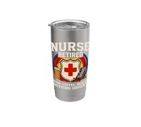 Nurse Retired Now Coffee Beach Rien d'urgent Gobelet isotherme en acier inoxydable double paroi