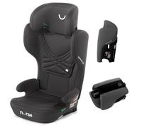 Nurse, Spring Siège Auto de Voyage iSize pour les Enfants de 4 à 12 Ans Mesurant Entre 100 et 150 cm, avec Système Isofix, Portable, Pliable, Inclinable, Multipositions, Noir
