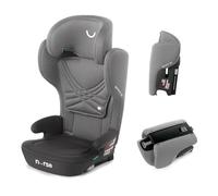 Nurse Spring Siège Auto i-Size 100-150 cm, 4-12 Ans, Isofix, Pliable, Portable, Inclinable Multipositions, Gris