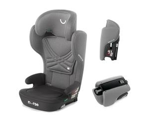 Nurse Spring Siège Auto i-Size 100-150 cm, 4-12 Ans, Isofix, Pliable, Portable, Inclinable Multipositions, Gris