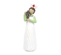 Nurse Statue - 15cm Medical Souvenir | Resin Miniature Collectible Figurine, Elegant Table Centerpiece for Nursing Graduation Ceremony Coworker Appreciation Gift Professional Healthcare Work Decor
