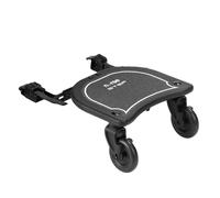 Nurse Step Plateforme Universelle pour Poussette, jusqu’à 20 kg, Installation Facile, Pliable, Antidérapante, Roues à 360°, Noir