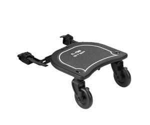 Nurse Step Plateforme Universelle pour Poussette, jusqu’à 20 kg, Installation Facile, Pliable, Antidérapante, Roues à 360°, Noir