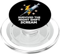 Nurse Survived The Night Shift Scream PopSockets PopGrip pour MagSafe