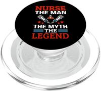 Nurse The Man The Myth The Legend Funny Nursing Nurses PopSockets PopGrip pour MagSafe