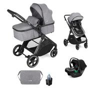 Nurse Wander C Trio Poussette Bébé 3 en 1, Nacelle Convertible en Hamac et Siège Auto i-Size, Pliage Compact, avec Accessoires, Gris