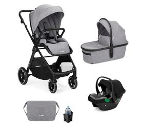 Nurse Wander Trio Poussette Bébé 3 en 1, Nacelle, Poussette et Siège Auto i-Size, Pliage Compact, avec Accessoires