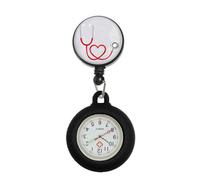 Nurse Watch Montre d'infirmière en silicone avec bracelet extensible montre cardiofréquencemètre pour soins infirmiers Motif 3 SW