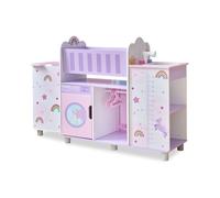 Nurserie poupée bois - Olivia’s Little World - meuble 6-en-1 rangement blanc