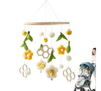 Nursery Moeliles - Sleeping Leniting Bed Bell Decoration, Abeille suspendue et Grib Flower | Baby Cradle Mobile Spinner, décoration de plafond coloré, ornement jouet de musique pour le comple