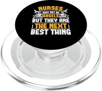 Nurses May Not Be Angels But They are The Next Best Thing PopSockets PopGrip pour MagSafe