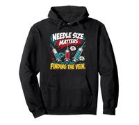 Nurses Needle Size Matters Funny Nursing Sweat à Capuche