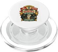 Nurses on Strike Safe Staffing Saves Lives Union Nurse NY PopSockets PopGrip pour MagSafe