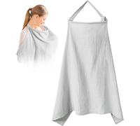 Nursing Blanket For On The Go Soft Breathable Muslin Blanket For On The Go Light Grey