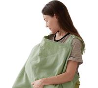 Nursing Blanket For Travel 70 X 100 Cm Muslin 100% Cotton Green