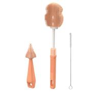 Nursing Bottle Cleaning Brush - BPA Free Material Tool, Cup Scrub Set | Slim Size Multipurpose with Long Handle Feature, Deep Clean Kit for Home Travel Kitchen Baby Utensil Washing