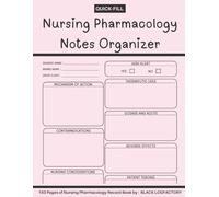 Nursing Pharmacology Notes Organizer: Organize Med Names, Mechanisms, and Nursing Interventions