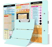 Nursing Presse-papiers pliable médical : édition bloc-notes en aluminium 3 couches pliables pour soins infirmiers format poche profil clip infirmière bloc-notes pour