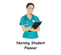 Nursing Student Planner | Notebook for Student Nurses | Plan Your Semester: Nurse in Blue Scrubs