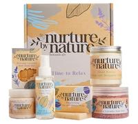 Nurture by Nature RELAX Box, coffret cadeau pour femme, brume d'oreiller à la lavande, sels de bain, bombe de bain, coffrets cadeaux beauté, cadeaux de bien-être pour femmes, cadeaux pour femmes