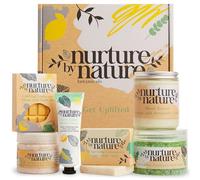 Nurture By Nature RELAXANT ET ÉNERGISANT, Ensemble cadeau pour le bain pour femmes, Sels de bain, huiles essentielles, lavande, aromathérapie, savon, bombes de bain, bougie