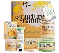 NURTURE BY NATURE Coffret Cadeau Femmes - Bain Relaxant & Énergisant - Set 6pcs Gommage Corps, Savon, Crème Main - Idée Cadeau Anniv. & Fête Mères, Noël