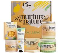 NURTURE BY NATURE Coffret Cadeau Femmes - Bain Relaxant & Énergisant - Set 6pcs Gommage Corps, Savon, Crème Main - Idée Cadeau Anniv. & Fête Mères, Noël