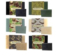 Nurture Me Organics - Coffret cadeau de 6 savons naturels pour femmes et hommes - Savons artisanaux hydratants faits main aux huiles essentielles. Cof