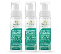 Nurture Valley Gel Douche Et Shampoing Sans Rinçage | Mousse Nettoyante Complète Pour Cheveux Et Corps De Qualité Hospitalière Sans Eau Ni Rinçage À L'Aloe Vera - Non Allergène - 3 Bouteilles